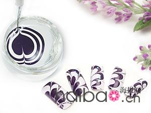 水染彩繪花樣美甲